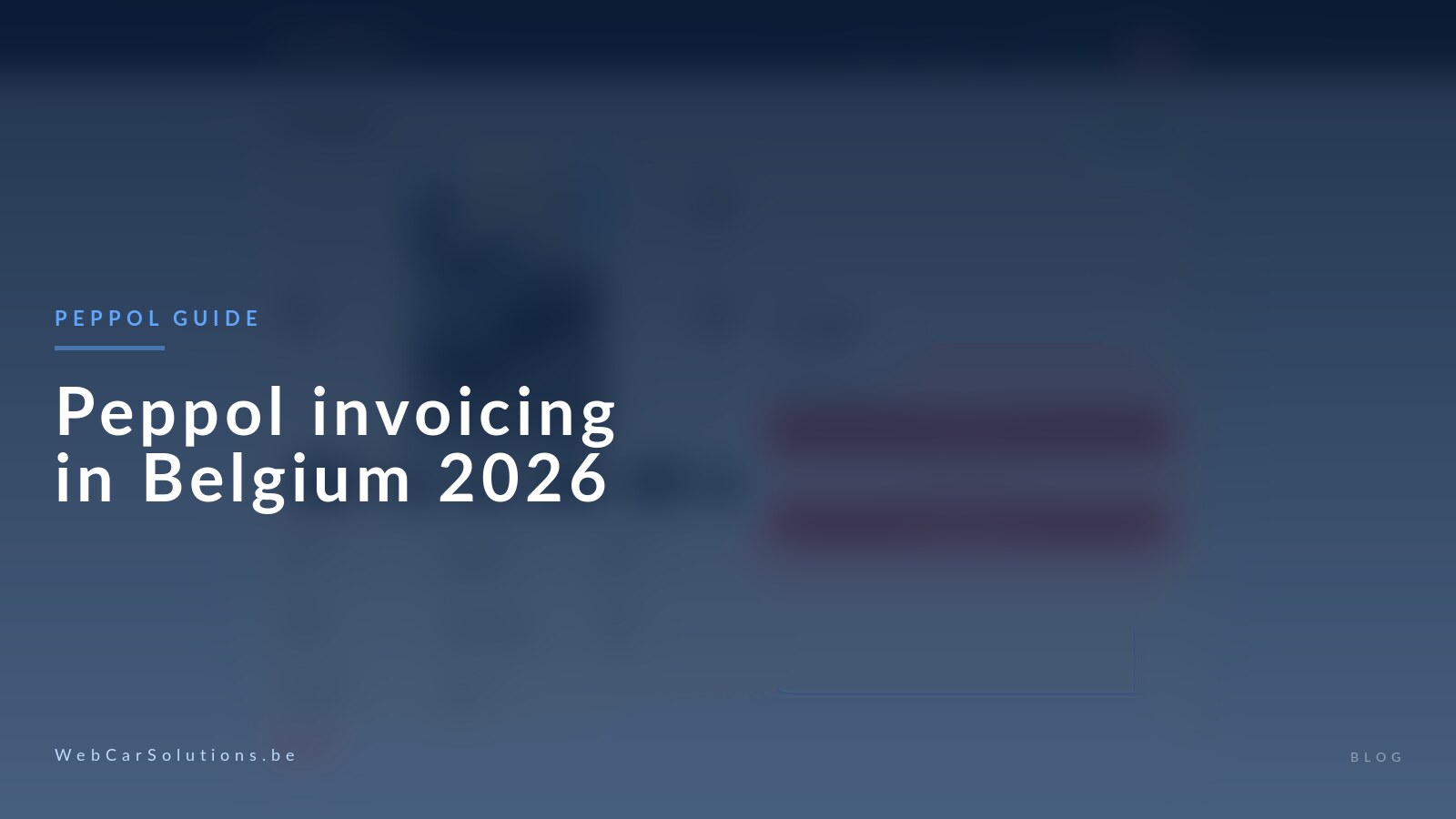 Peppol electronic invoicing in Belgium: car dealer guide 2026